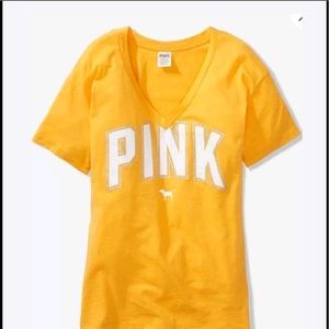 Pink Victoria secret short sleeve legging tee